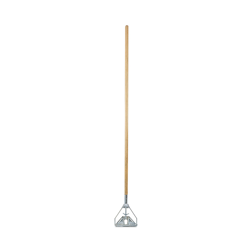 Boardwalk Screw Clamp Metal Head Wooden Mop Handle, #20+, 1.13" dia x 63", Natural (BWK603)