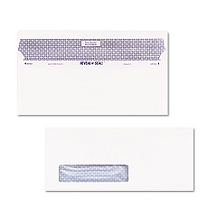 Quality Park Reveal-N-Seal Security Tint Envelope, Address Window, #10, Commercial Flap, Self-Adhesive Closure, 4.13 x 9.5, White, 500/Box (67418)