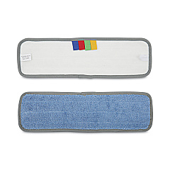 Boardwalk Microfiber Mop Head, Blue, 18 x 5, Split Microfiber, Hook and Loop Back, Dozen (BWKMFM185BCFDZ)
