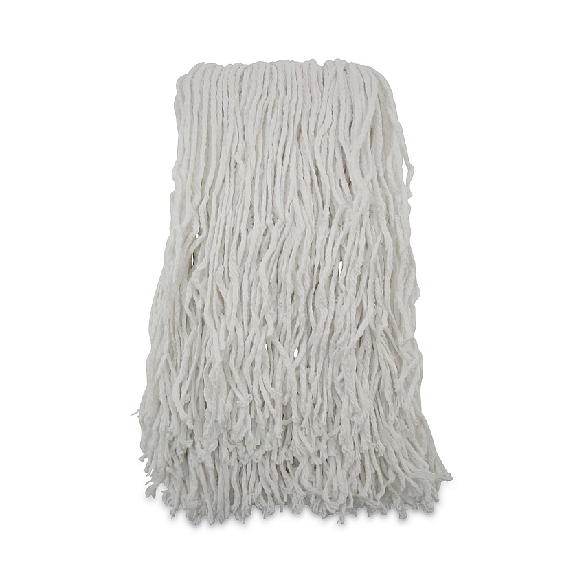 Boardwalk Banded Rayon Cut-End Mop Heads, White, 24 oz, 1 1/4" Headband, 12/Carton (BWKRM03024S)