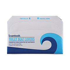 Boardwalk Premium Half-Fold Toilet Seat Covers, 14.25 x 16.5, White, 250 Covers/Sleeve, 4 Sleeves/Carton (BWKK1000B)
