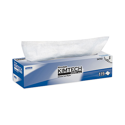 Kimtech Kimwipes Delicate Task Wipers, 3-Ply, 11.8 x 11.8, 100/Box, 15 Boxes/Carton (34743)