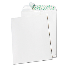 Quality Park Tech-No-Tear Catalog Envelope, #10 1/2, Cheese Blade Flap, Self-Adhesive Closure, 9 x 12, White, 100/Box (77390)