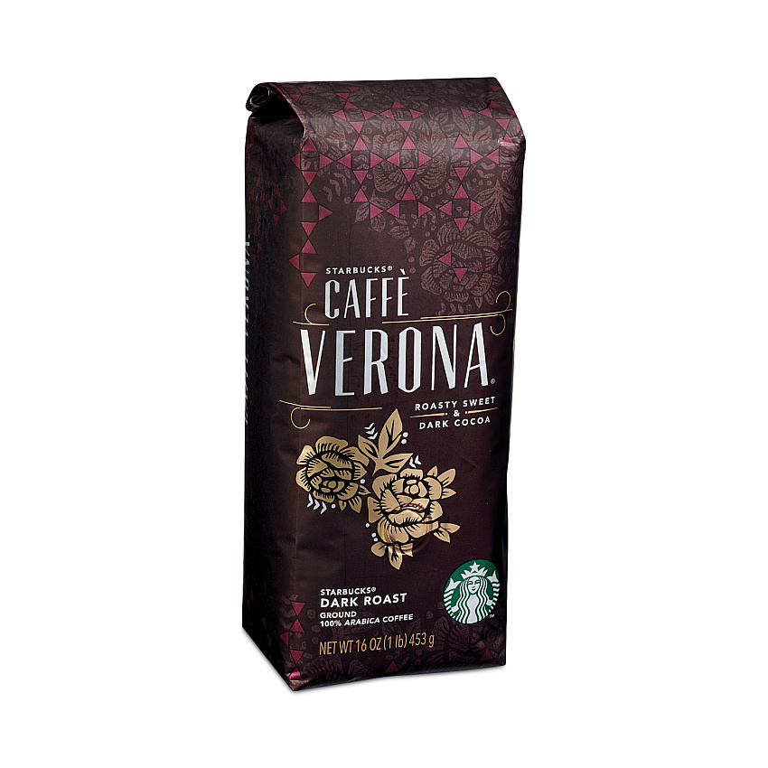Starbucks Coffee, Caffe Verona, 1 lb Bag, 6/Carton (11018131CT)