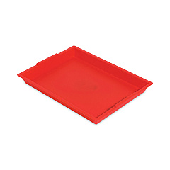 deflecto Little Artist Antimicrobial Finger Paint Tray, 16 x 1.8 x 12, Red (39507RED)