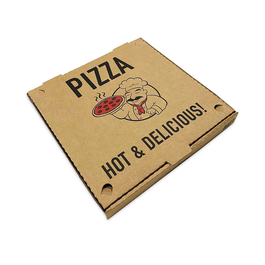 BluTable Pizza Boxes, 14 x 14 x 1.75, Kraft, 50/Pack (661631253328)