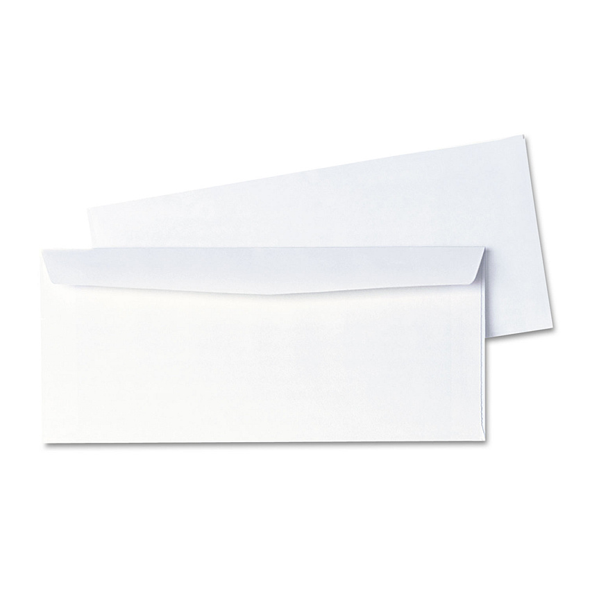 Quality Park Business Envelope, #10, Commercial Flap, Gummed Closure, 4.13 x 9.5, White, 1,000/Box (90020B)