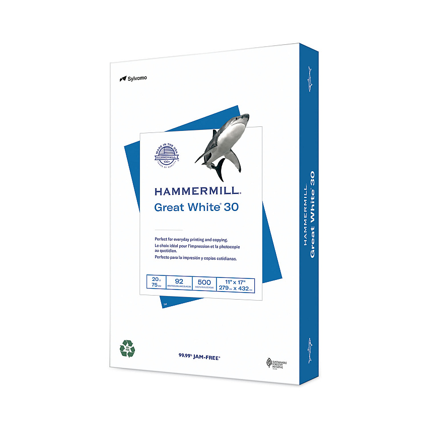 Hammermill 86750 Great White 30 Recycled Copy Paper