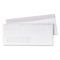 Quality Park Window Envelope, Lower Left Window, #10, Commercial Flap, Gummed Closure, 4.13 x 9.5, White, 500/Box (90120)