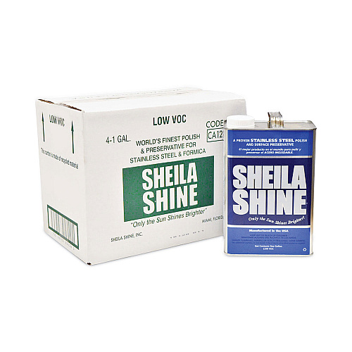 Sheila Shine Low VOC Stainless Steel Cleaner and Polish, 1 gal Can, 4/Carton (SSCA128)