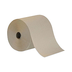 BASELINE Hardwound Towel, 1-Ply, Brown, 800 ft, 6 Rolls/Carton (55583)