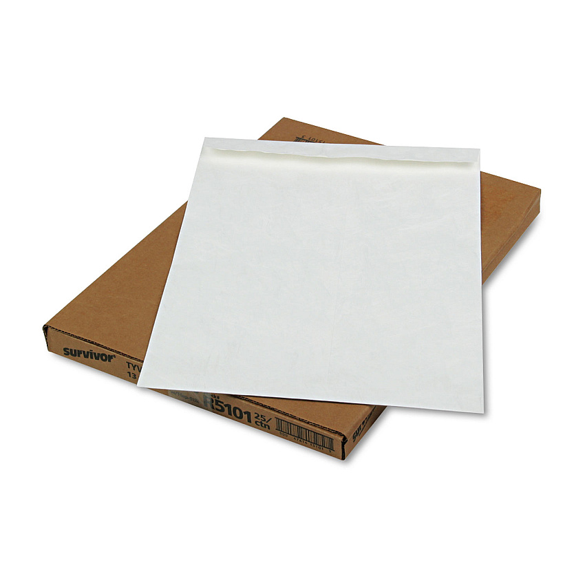 Survivor Catalog Mailers Made of DuPont Tyvek, Square Flap, Self-Adhesive Closure, 13 x 19, White, 25/Box (R5101)