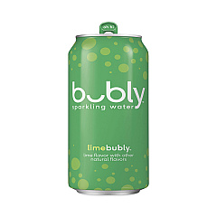 Bubly Flavored Sparkling Water, Lime, 12 oz Can, 8 Cans/Pack, 3 Packs/Carton (PEP17144)