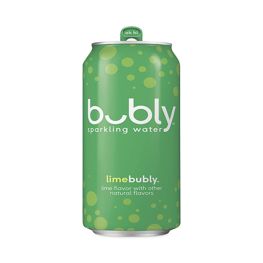 Bubly Flavored Sparkling Water, Lime, 12 oz Can, 8 Cans/Pack, 3 Packs/Carton (PEP17144)