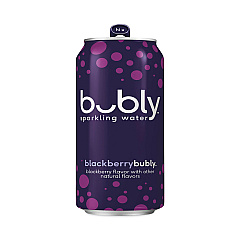 Bubly Flavored Sparkling Water, Blackberry, 12 oz Can, 8 Cans/Pack, 3 Packs/Carton (PEP18119)