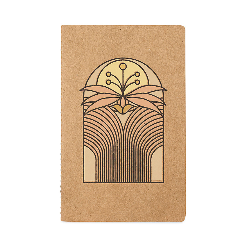 Denik Kraft Collection Layflat Softcover Notebook, Desert Bloom Artwork, 1 Subject, College Rule, Desert Sand, 8 x 5, 72 Sheets (KLC1166KL)
