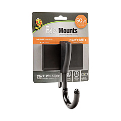 Duck EasyMounts Medium Hook, Fiberglass, 50 lb Capacity, Black (287214)