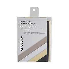 Cricut Joy Insert Cards, 4.25 x 5.5, 12 Assorted Color Cards/12 Black Inserts/12 White Envelopes (2007253)