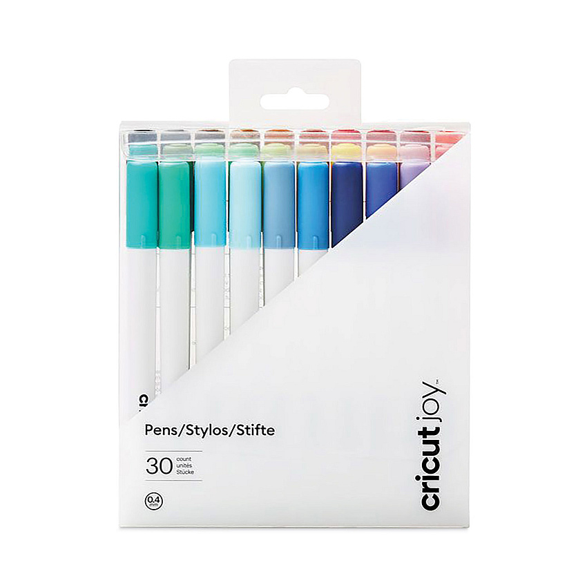 Cricut Joy Porous Point Pens, Stick, Fine 0.4 mm, Assorted Ink, White Barrel, 30/Pack (2008801)
