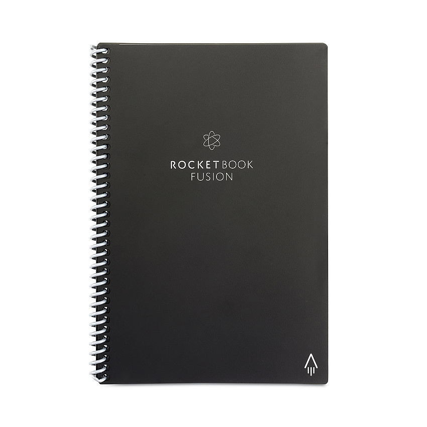 Rocketbook Fusion Smart Notebook, Seven Assorted Page Formats, Black Cover, 8.8 x 6, 21 Sheets (EVRFERCAFR)