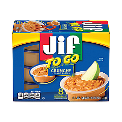 Jif Spreads, Crunchy Peanut Butter, 1.5 oz Cup, 8/Box (SMU24130)