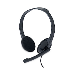 Verbatim 70721 Binaural Over The Head Headset with Microphone, Black