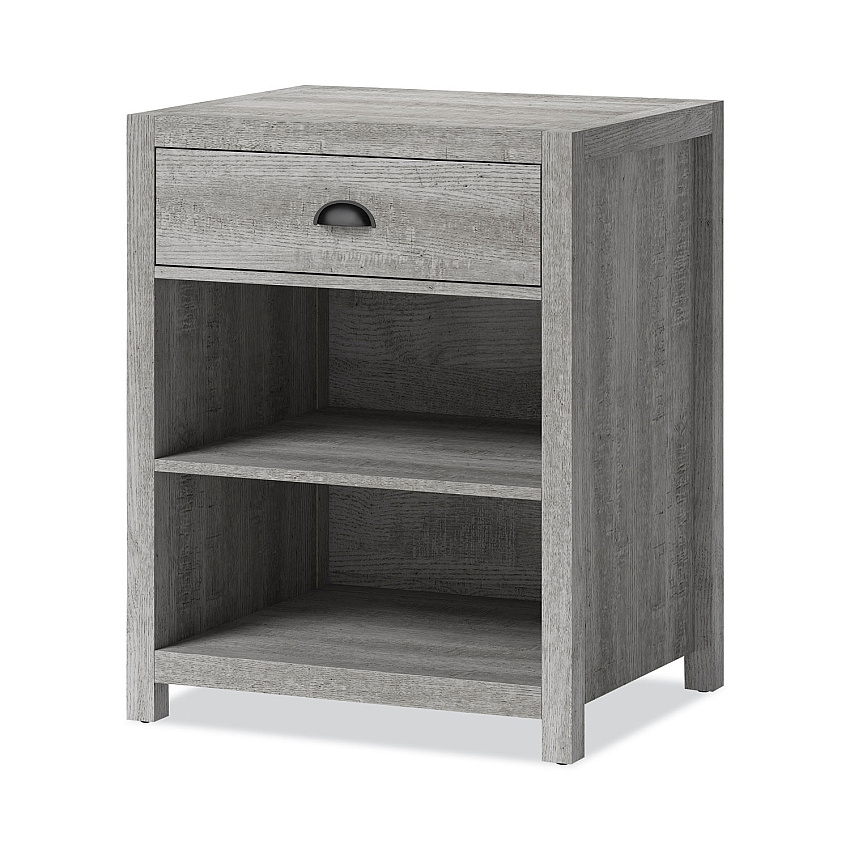 Whalen Fallbrook Printer Stand, 24w x 20d x 30.25h, 50 lb Capacity, Smoked Ash (SPUSFBPSGM)