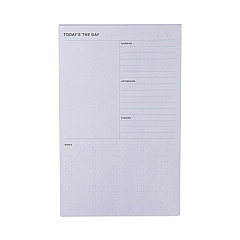 Noted by Post-it Brand Adhesive Daily Planner Sticky-Note Pads, Daily Planner Format, 4.9" x 7.7", Gray, 100 Sheets/Pad (58GRY)