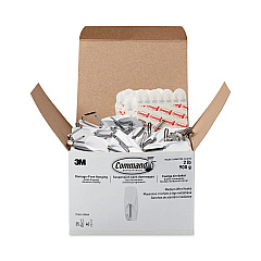 Command General Purpose Hooks, Metal, White, 2 lb Cap, 35 Hooks and 40 Strips/Pack (17065S35NA)