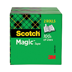 Scotch Magic Tape Refill, 3" Core, 0.5" x 72 yds, Clear, 2/Pack (8102P1272)