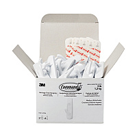Command General Purpose Hooks, Plastic, White, 3 lb Cap, 37 Hooks and 48 Strips/Pack (17001S37NA)