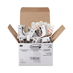 Command Broom Gripper, 3.12 x 1.85 x 3.34, White/Gray, 6 Grippers/16 Strips/Pack (17007S6NA)