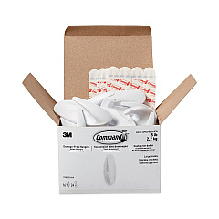 Command Designer Hooks, Plastic, White, 5 lb Cap, 16 Hooks and 24 Strips/Pack (17083S16NA)