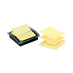 Post-it Pop-up Notes Super Sticky Pop-up Note Dispenser/Value Pack, For 4 x 4 Pads, Black/Clear, Includes (3) Canary Yellow Super Sticky Pop-up Pad (DS440SSVP)