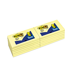 Post-it Pop-up Notes Original Canary Yellow Pop-up Refill, 3" x 5", Canary Yellow, 100 Sheets/Pad, 12 Pads/Pack (R350YW)