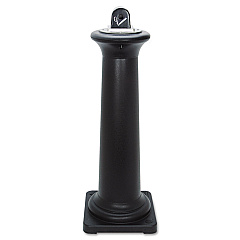 Rubbermaid Commercial GroundsKeeper Tuscan Receptacle, 13 x 13 x 38.38, Black (9W300BLA)