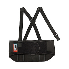 ergodyne ProFlex 1600 Standard Elastic Back Support Brace, 3X-Large, 46" to 52" Waist, Black (11107)