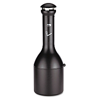 Rubbermaid Commercial Infinity Traditional Smoking Receptacle, 4.1 gal, 39" High, Black (9W33BLA)