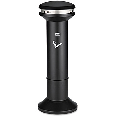 Rubbermaid Commercial Infinity Ultra-High Capacity Smoking Receptacle, 6.7 gal, 41.5" High, Black (9W34BLA)