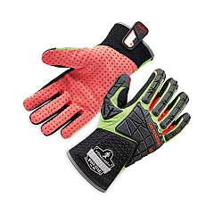 ergodyne ProFlex 925CR6 Performance Dorsal Impact-Reducing Cut Resistance Glove, Black/Lime, Medium, Pair (17293)