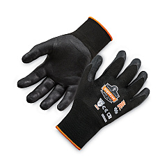 ergodyne ProFlex 7001 Nitrile-Coated Gloves, Black, Large, Pair (17954)