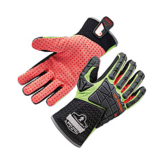 ergodyne ProFlex 925CR6 Performance Dorsal Impact-Reducing Cut Resistance Gloves, Black/Lime, 2XL, Pair (17296)