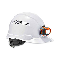 ergodyne Skullerz 8972LED Class C Hard Hat Cap Style with LED Light, White (60146)