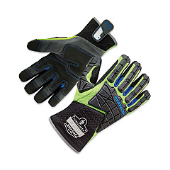 ergodyne ProFlex 925WP Performance Dorsal Impact-Reducing Thermal Waterproof Gloves, Black/Lime, X-Large, Pair (18105)