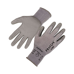 ergodyne ProFlex 7024 ANSI A2 PU Coated CR Gloves, Gray, Large, 12 Pairs/Pack (10394)