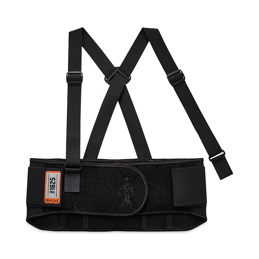 ergodyne ProFlex 1625 Elastic Back Support Brace, Large, 34" to 38" Waist, Black (11114)