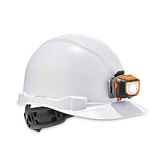 ergodyne Skullerz 8970LED Class E Hard Hat Cap Style with LED Light, White (60142)