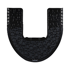 Boardwalk Commode Mat 2.0, Absorbant, Rubber, 22 x 22, Black, 6/Carton (BWKCMBB)