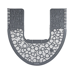 Boardwalk Commode Mat 2.0, Rubber, 22.88 x 22, Gray/White, 6/Carton (BWKCMGW)
