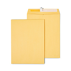 Universal Peel Seal Strip Catalog Envelope, #10 1/2, de Flap, Self-Adhesive Closure, 9 x 12, Natural Kraft, 100/Box (UNV40102)